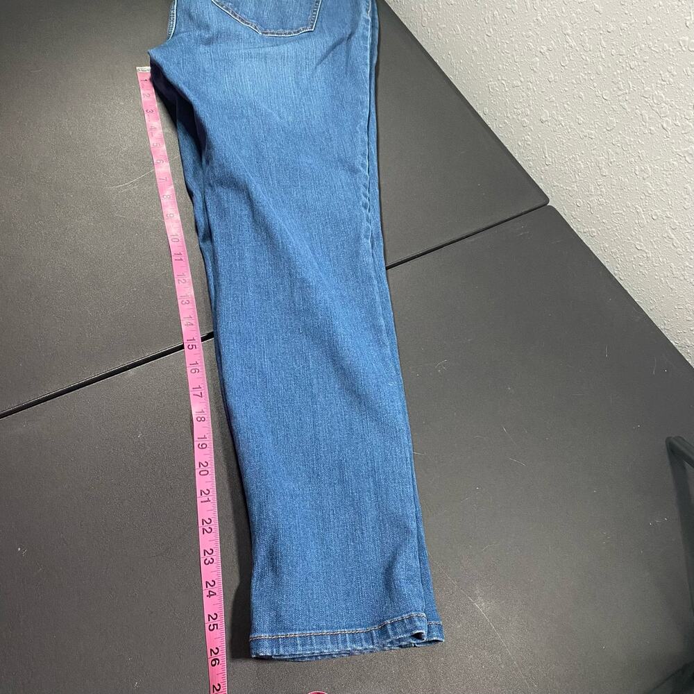 Nine West Womens 16 Jeans Bottoms Denim Blue Pants Whisker Skinny Plus Medium - Picture 4 of 6